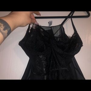 Black Somebody To Love Lace Teddy